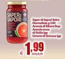 Saper di sapori - Saper Di Sapori Marmellate Arancia Di Ribera DOP Arancia Rossa Di Sicilia IGP
