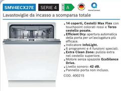 Max - Lavastoviglie Da Incasso SMV4ECX27E