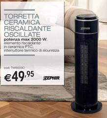 Zephir - Torretta Ceramica Riscaldante Oscillate