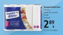 Saugstark&Sicher - Classic Carta Da Cucina 3 Veli 4 Rotoli