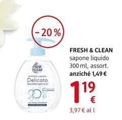 Fresh & Clean - Sapone Liquido Ipoallergenico 300 Ml, Assort.