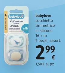 Babylove -  Succhietto Simmetrico In Silicone 16 + M 2 Pezzi, Assort.