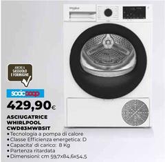 Whirlpool - Asciugatrice CWD 83MWBSIT