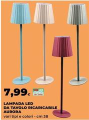 Aurora - Lampada Led Da Tavolo Ricaricabile