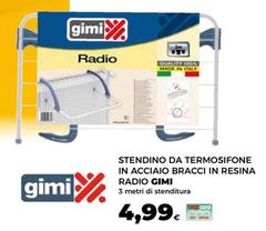 Gimi - Stendino Da Termosifone In Acciaio Bracci In Resina