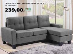 Divano Ad Angolo Reversibile Grigio