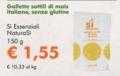 NaturaSì - Sì Essenziali Gallette Sottili Di Mais Italiano, Senza Glutine