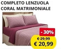 Coral - Completo Lenzuola  Matrimoniale