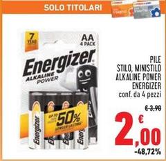 Energizer - Pile Stilo, Ministilo Alkaline Power
