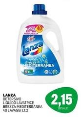 Lanza - Detersivo Liquido Lavatrice Brezza Mediterranea 40 Lavaggi