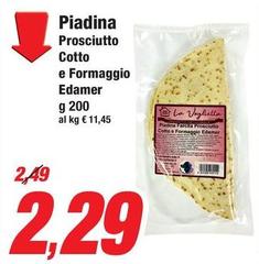 Edamer - Piadina Prosciutto Cotto E Formaggio
