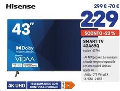 Hisense - Smart Tv 43A69Q