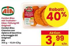 Aia - Cordon Bleu Classico Con Ripieno Di Tacchino E Formaggio Gli Originali