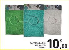 Tappeto Bagno Set 3 Pezzi Poppy
