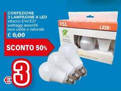 Confezione 3 Lampadine A Led