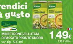 Knorr - Minestrone, Vellutata O Passato Pronto
