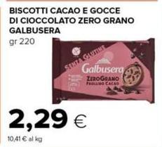 Galbusera - Biscotti Cacao E Gocce Di Cioccolato Zero Grano