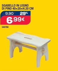 Sgabello In Legno Di Pino