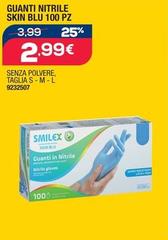 Smilex - Guanti Nitrile Skin Blu