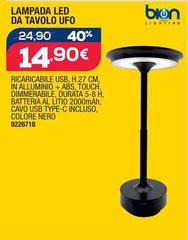 Bion - Lampada Led Da Tavolo Ufo