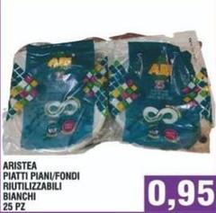 Aristea - Piatti Piani/Fondi Riutilizzabili Bianchi