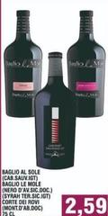 Baglio Al Sole/Baglio Le Mole/Corte Dei Rovi - Cab.Sauv.IGT/Nero D'Av.Sic.DOC/Syrah Ter.Sic.IGT/Mont.D'Ab.DOC