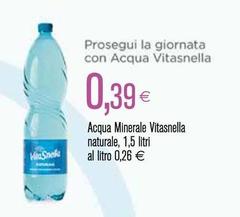 Vitasnella - Acqua Minerale Naturale