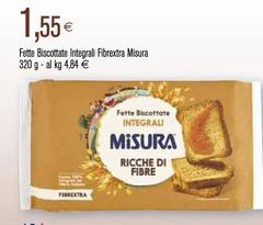 Misura - Fette Biscottate Integrali Fibrextra