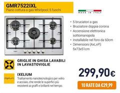 Whirlpool - Piano Cottura A Gas - GMR 7522/IXL