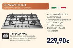Hotpoint - PCN752TIXHAR Piano Cottura A Gas In Acciaio