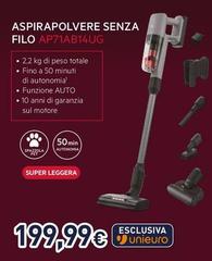 Aeg - Aspirapolvere Senza Filo AP71AB14UG, Ultimate 7000, 50 Min Di Autonomia, Potente Aspirapolvere Portatile, Spazzola Con Luci Guida, Spazzola Per Spolverare, PetPro+, 80 dB, Grigio