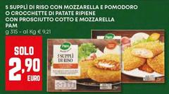 Pam - 5 Suppli Di Riso Con Mozzarella E Pomodoro O Crocchette Di Patate Ripiene Con Prosciutto Cotto E Mozzarella