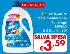 Lanza - Liquido Lavatrice Brezza Mediterranea 40 Lavaggi