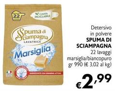 Spuma Di Sciampagna - Detersivo In Polvere 22 Lavaggi Marsiglia/ Biancopuro