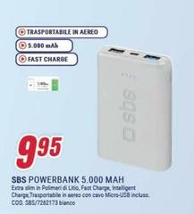 Sbs - Powerbank 5,000 Mah