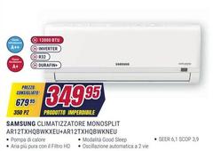 Samsung - Climatizzatore Monosplit AR12TXHQBWXEU+AR12TXHQBWKNEU