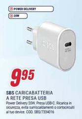Sbs -  Caricabatteria A Rete Presa Usb