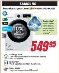 Samsung - Lavatrice Crystal Clean Slim WW90DG5G34AET