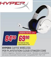 HyperX - Cuffie Wireless Per Playstation Cloud Stinger Core