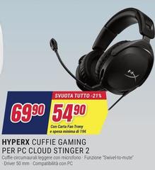 HyperX - Cuffie Gaming Per Pc Cloud Stinger 2