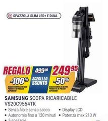 Samsung - Scopa Ricaricabile VS20C9554TK