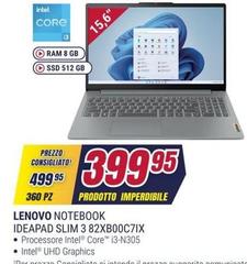 Lenovo - Notebook Ideapad Slim 3 82XB00C7IX