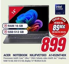 Acer - Notebook NXJFVET003 A1452M740X