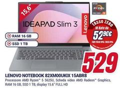 Lenovo - Notebook 82XM00UKIX 15ABR8