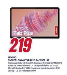 Lenovo - Tablet Tab Plus ZADX0091SE