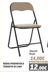 Solo - Sedia Pieghevole Tessuto Di Lino