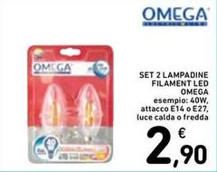 Omega -  Set 2 Lampadine Filament Led