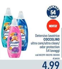 Coccolino - Detersivo Lavatrice Ultra Care/Ultra Clean/Odor Protection 