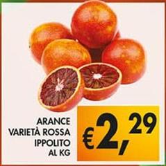 Arance Varietà Rossa Ippolito