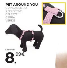 Pet Around You - Guinzaglieria Reflective Celeste Cipria Verde